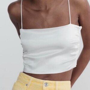 Zara Women's White Crop-top